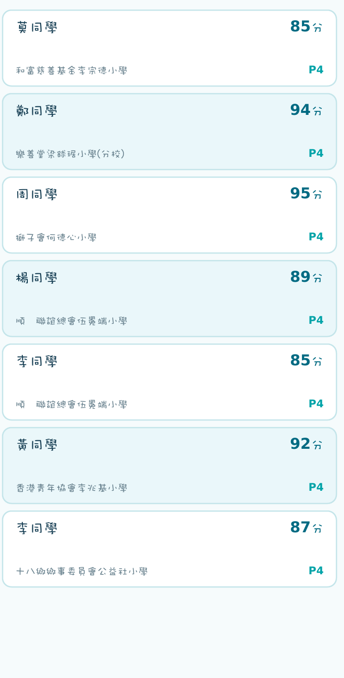 文惠研習中心25-26學年學生數學佳績第6頁,右欄